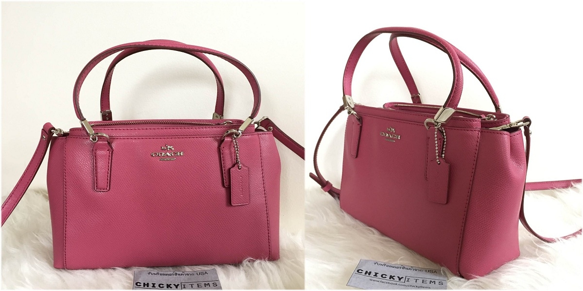  Coach Madison Mini Christie Carryall in Saffiano Leather รหัส 30402 สี Pink Ruby