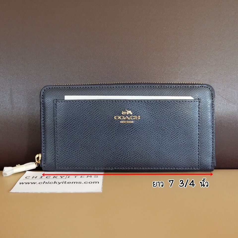 F52648 ACCORDION ZIP WALLET IN LEATHER