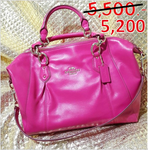 Coach รหัส F33806 สี ชมพู อะไหล่ทอง ขนาด 12.25 × 7.5 ×4.7 สภาพ ใหม่ 100%