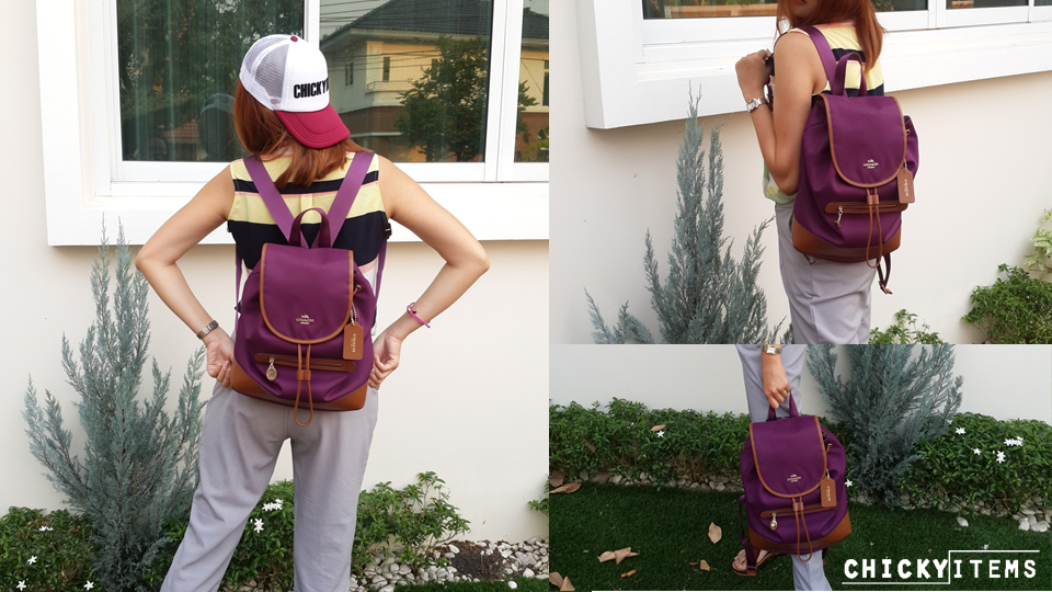 coach canvas sawyer backpack F37240