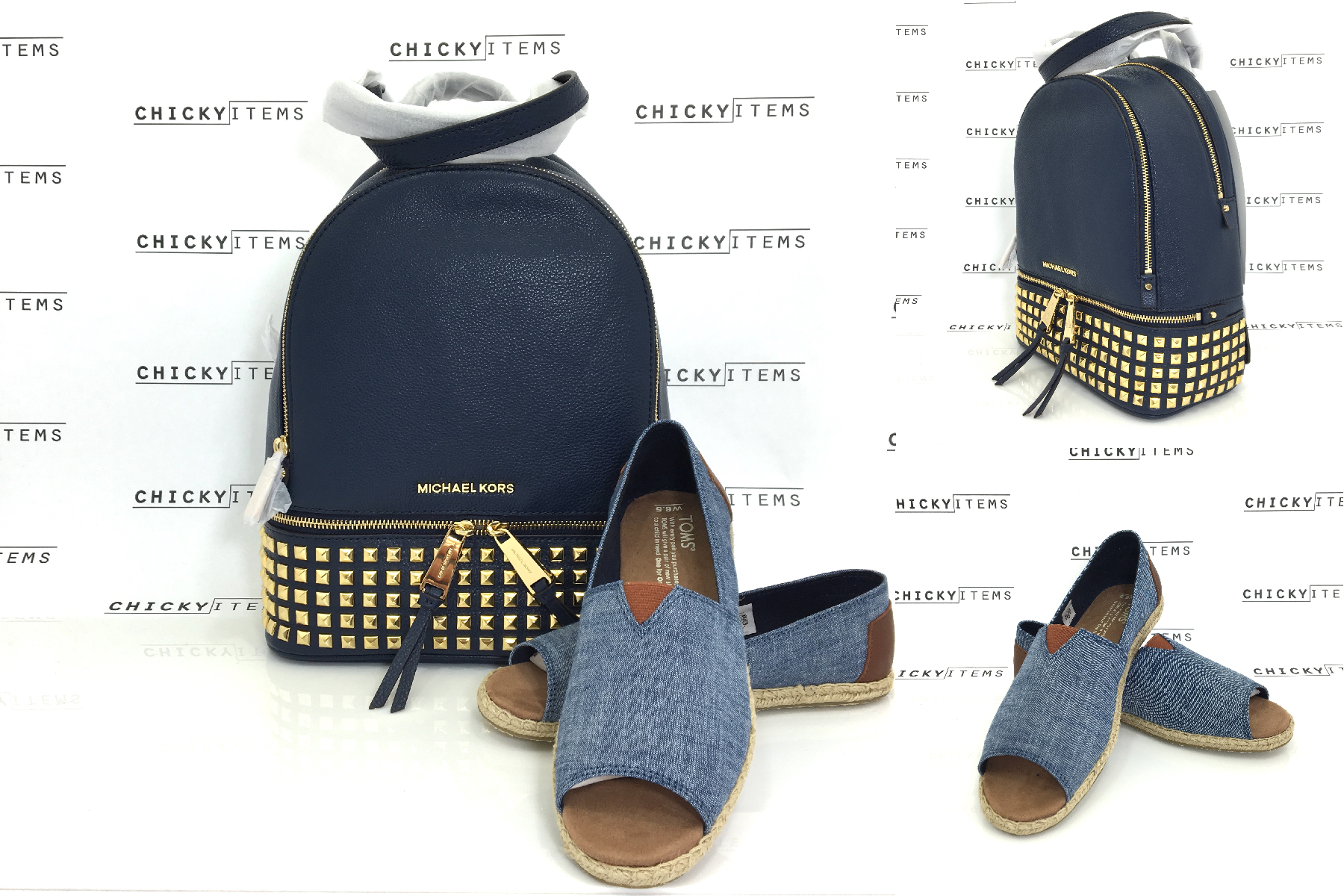 Michael Kors Rhea Small Studded Leather Backpack Toms CHAMBRAY WOMEN'S OPEN TOE ALPARGATAS