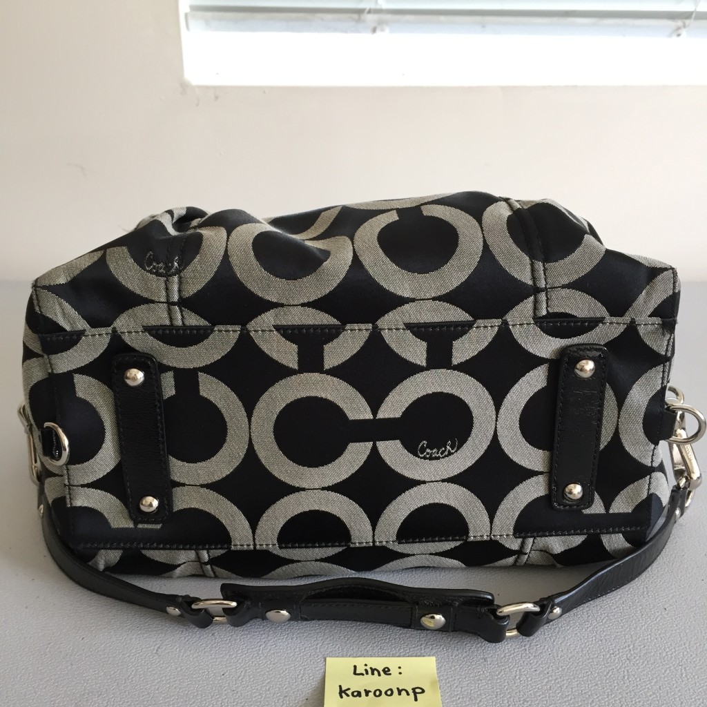 Coach Madison Op Art Audrey Black Satchel Bag 14294