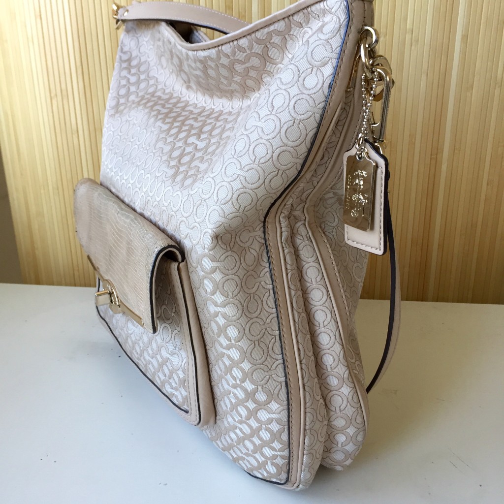 COACH MADISON HOBO IN OP ART PEARLESCENT FABRIC STYLE 27906