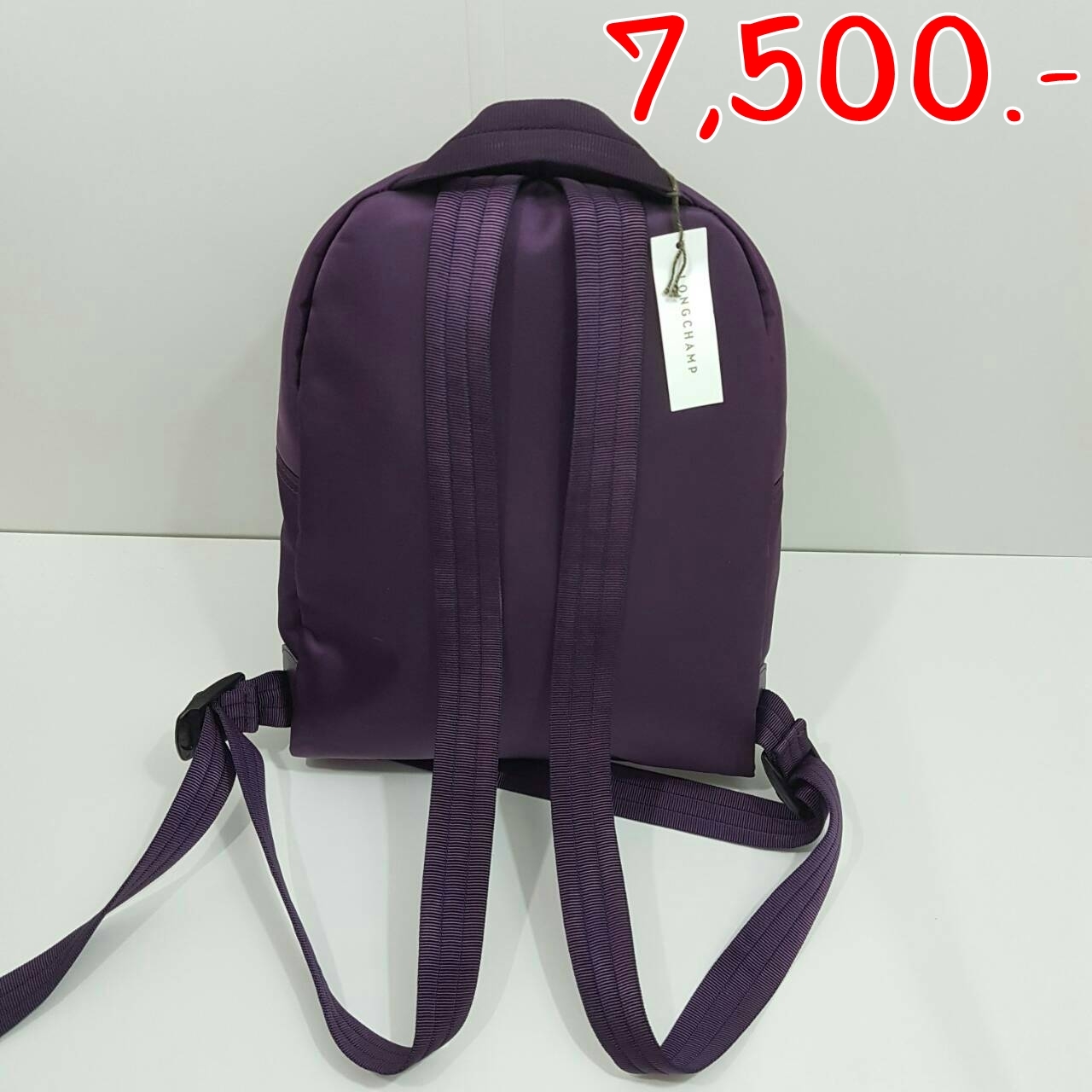 "ราคา 7,500 บา ยี่ห้อ longchamp le pliage neo backpack สี bilberry ขนาด 26×32×12 cm สภาพ 100% ของใหม่ ไม่เคยใช้ "
