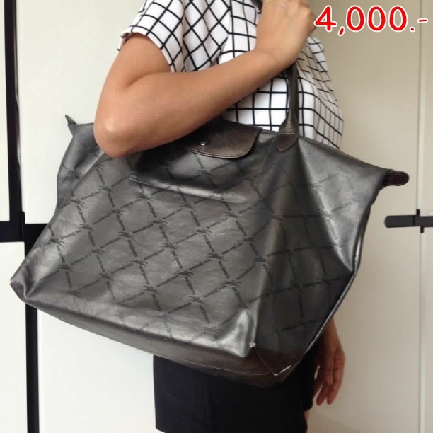 ราคา 4,000 บาท กระเป๋าLongchamp หูยาว size M ขนาด 31x30x19 ซม. ของแท้100% สีเทาดำ กิ๊บเก๋ ขายพร้อมที่จัดระเบียบ สภาพ85%